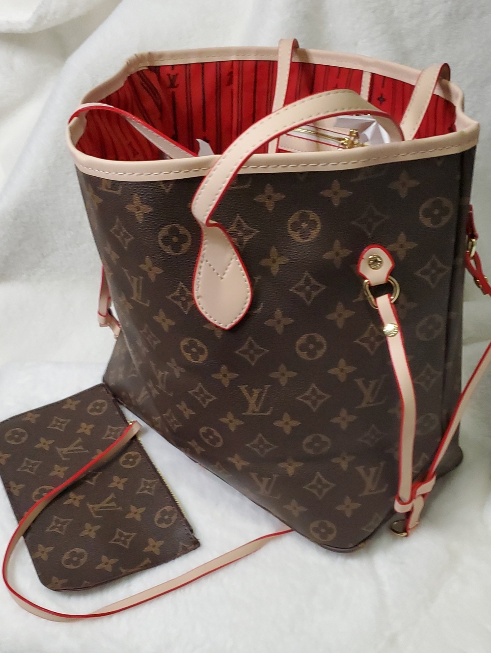 Louis Vuitton Monogram Canvas Tote with Pink Trim Fashion Inspir@d Bag - Picture 5 of 8